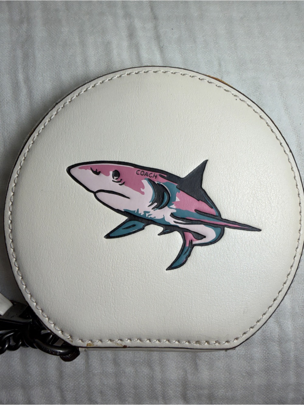 Coach Sharky Round Coin Purse - Picture 4 of 11
